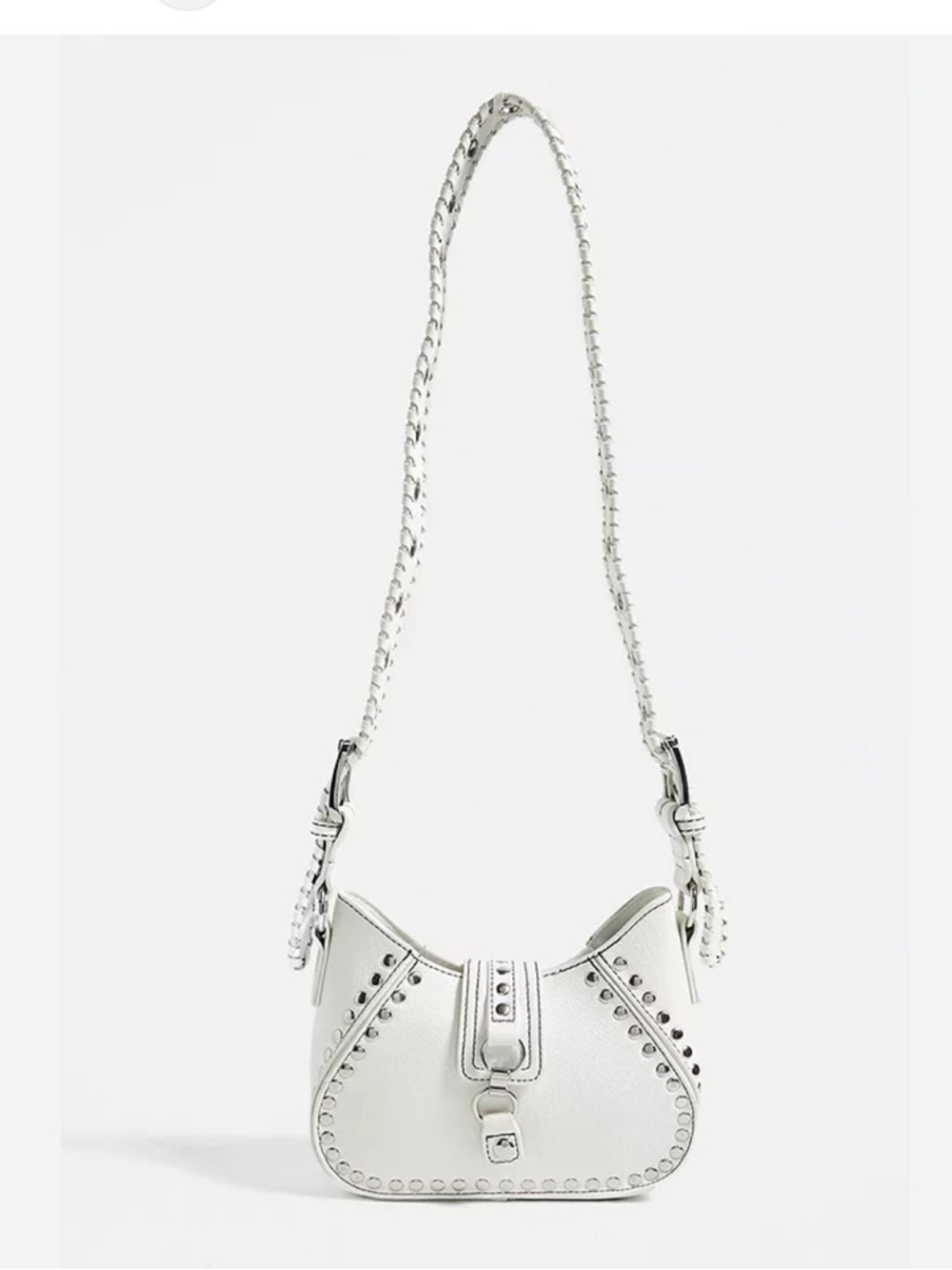 Urban Outfitters Crossbody Bag  Womens White  Adjustable Straps  Studded Purse